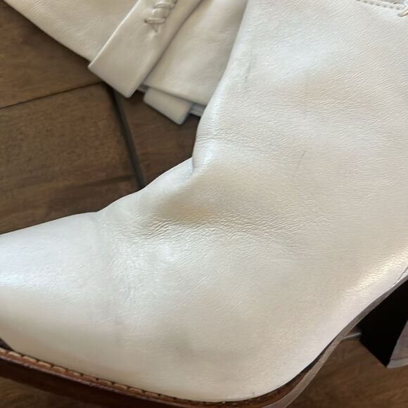 New Free People Stevie Boots Knee-High Tall White Leather EU 40 US 10 - Picture 8 of 8